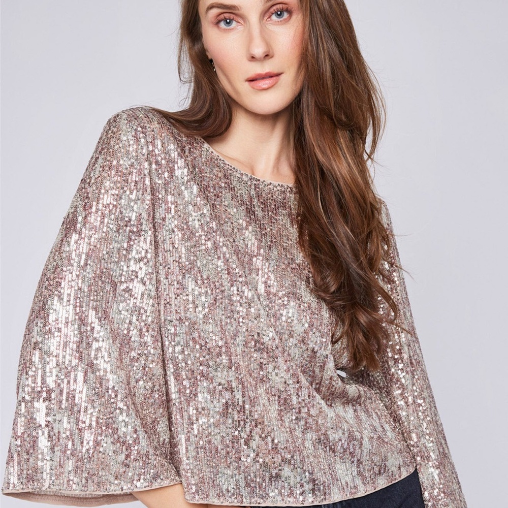 Gentle Fawn Sequin Sleeve Blouse
